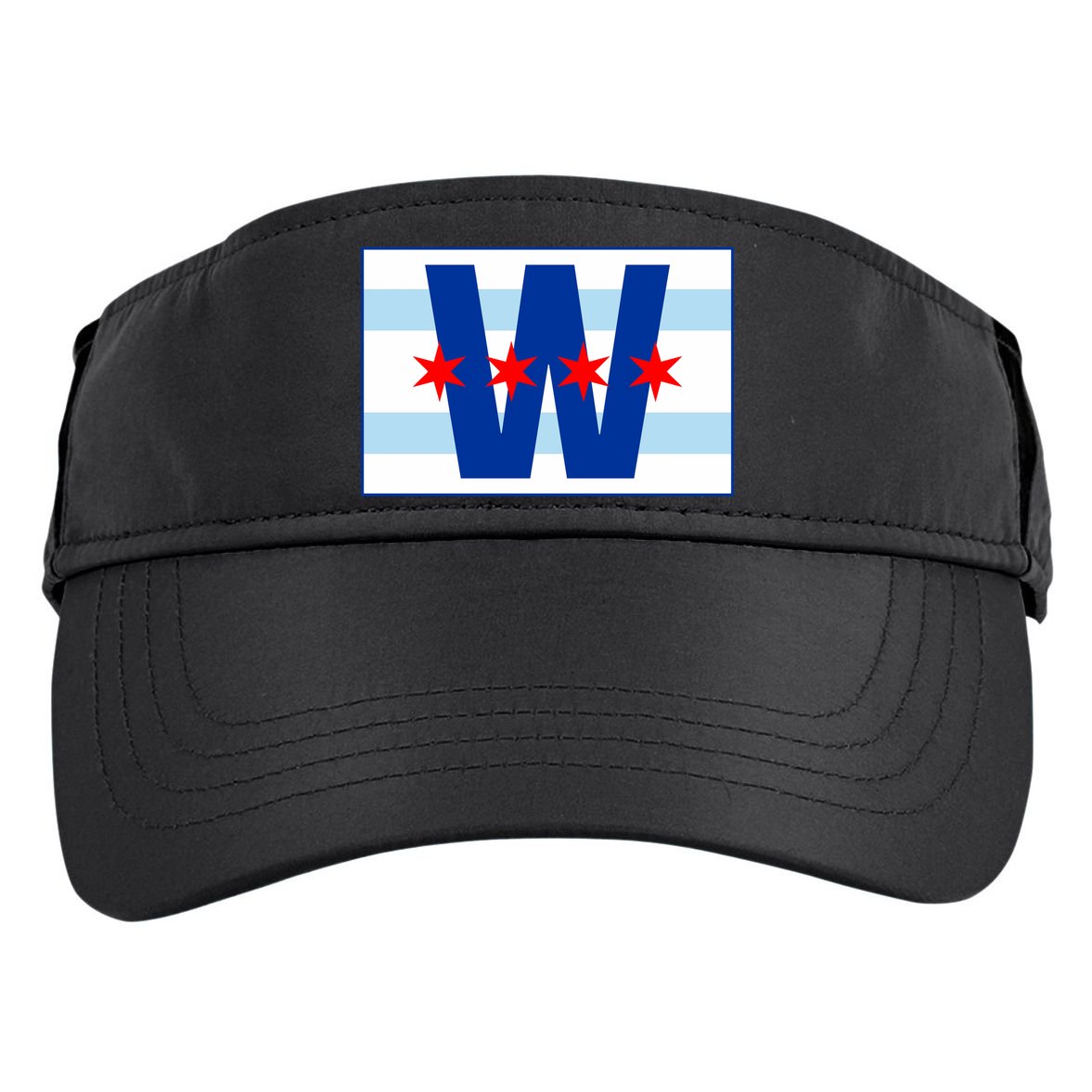 Chicago W Flag Adult Drive Performance Visor
