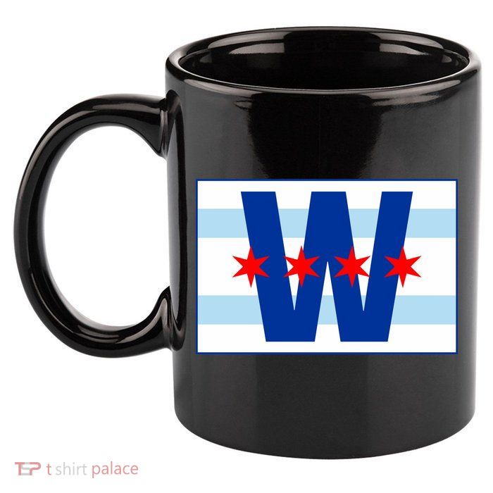 Chicago W Flag 11oz C Handle Ceramic Mug