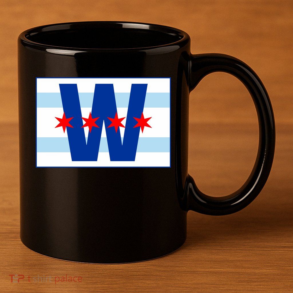 Chicago W Flag 11oz C Handle Ceramic Mug
