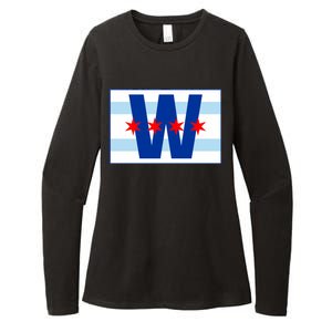 Chicago W Flag Womens CVC Long Sleeve Shirt