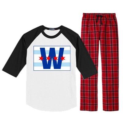 Chicago W Flag Raglan Sleeve Pajama Set