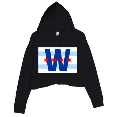 Chicago W Flag Crop Fleece Hoodie