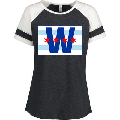 Chicago W Flag Enza Ladies Jersey Colorblock Tee