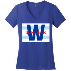 Chicago W Flag Women's V-Neck T-Shirt