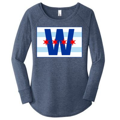 Chicago W Flag Women's Perfect Tri Tunic Long Sleeve Shirt