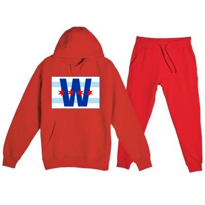 Chicago W Flag Premium Hooded Sweatsuit Set