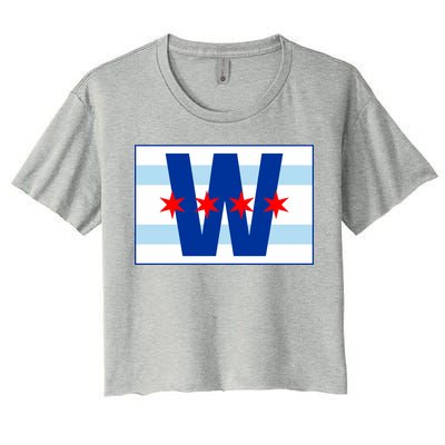 Chicago W Flag Women's Crop Top Tee