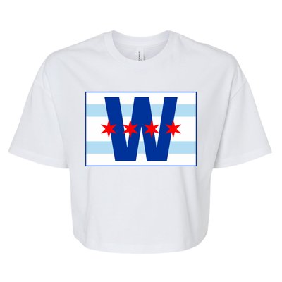 Chicago W Flag Bella+Canvas Jersey Crop Tee