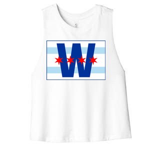 Chicago W Flag Women's Racerback Cropped Tank