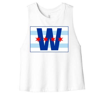 Chicago W Flag Women's Racerback Cropped Tank