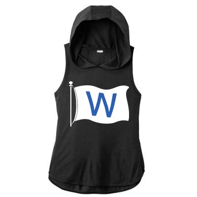 Chicago Win W Flag Baseball Ladies PosiCharge Tri-Blend Wicking Draft Hoodie Tank