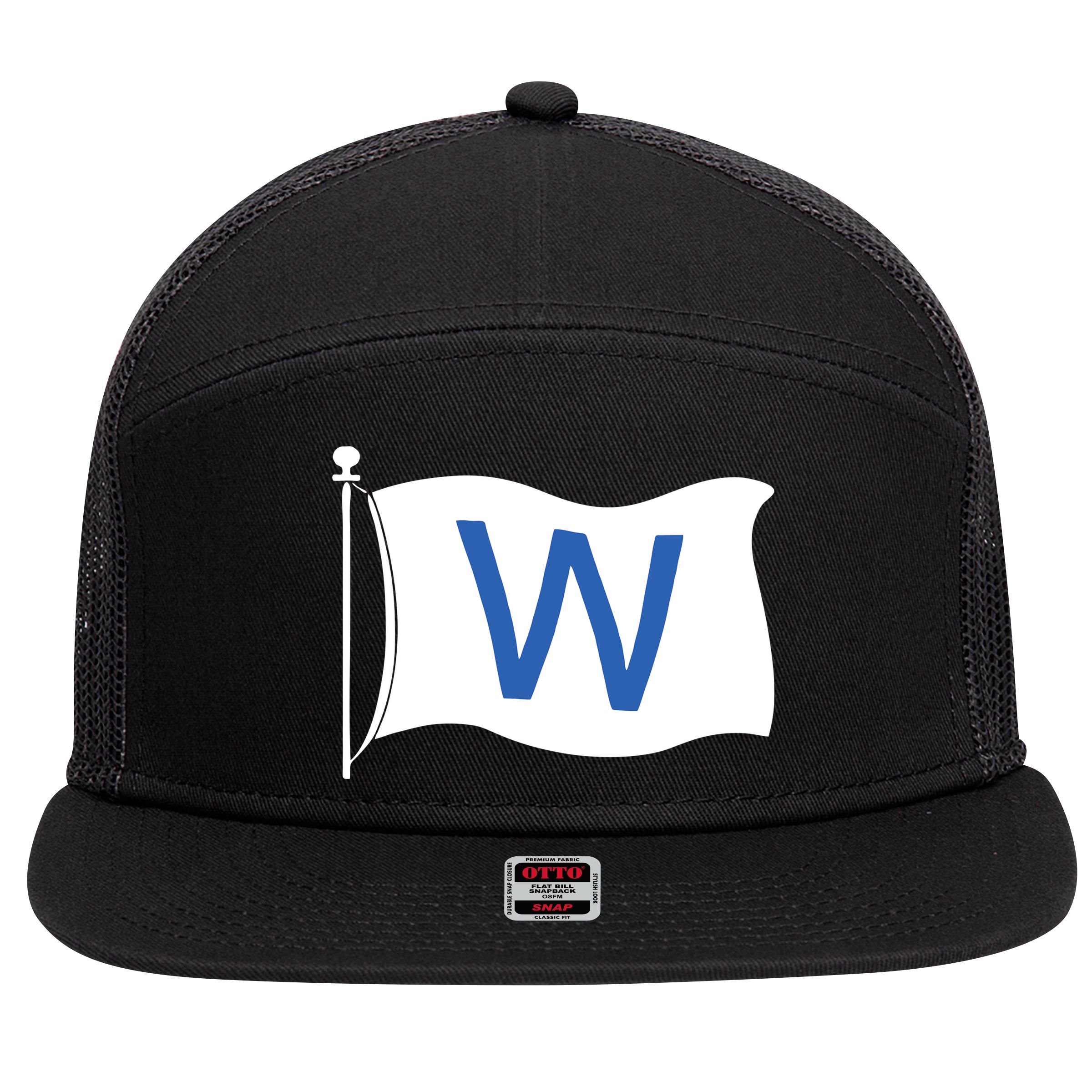 Chicago Win W Flag Baseball 7 Panel Mesh Trucker Snapback Hat