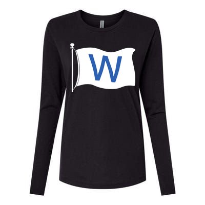 Chicago Win W Flag Baseball Womens Cotton Relaxed Long Sleeve T-Shirt