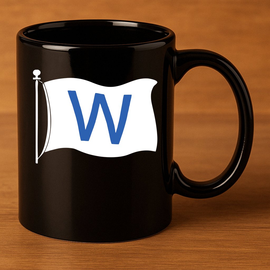 Chicago Win W Flag Baseball 11oz C Handle Ceramic Mug