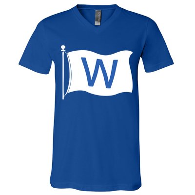 Chicago Win W Flag Baseball V-Neck T-Shirt