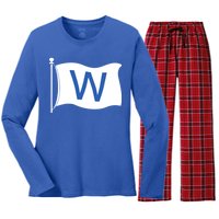 Chicago Win W Flag Baseball Women's Long Sleeve Flannel Pajama Set 