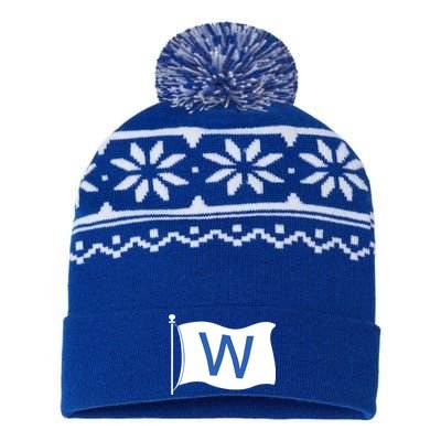 Chicago Win W Flag Baseball USA-Made Snowflake Beanie