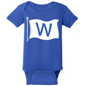 Chicago Win W Flag Baseball Baby Bodysuit