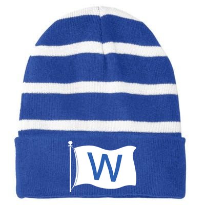 Chicago Win W Flag Baseball Striped Beanie with Solid Band