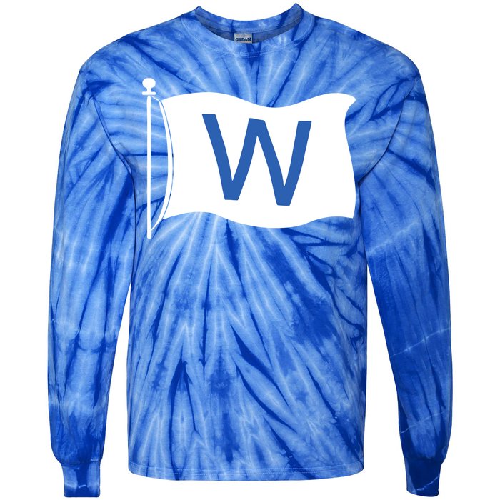 Chicago Win W Flag Baseball Tie-Dye Long Sleeve Shirt