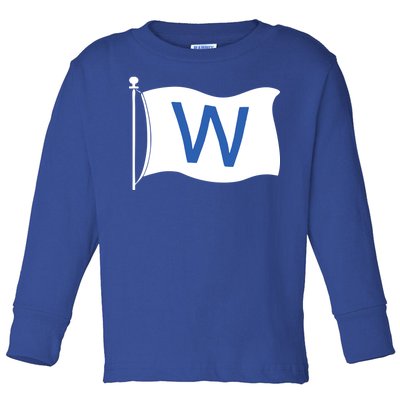 Chicago Win W Flag Baseball Toddler Long Sleeve Shirt