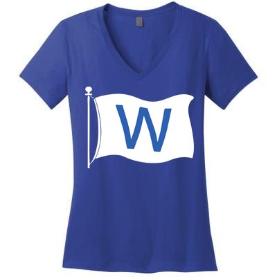 Chicago Win W Flag Baseball Women's V-Neck T-Shirt