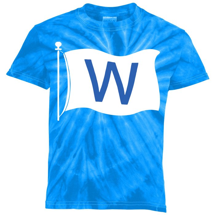 Chicago Win W Flag Baseball Kids Tie-Dye T-Shirt