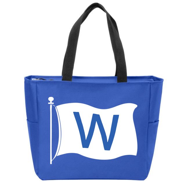 Chicago Win W Flag Baseball Zip Tote Bag