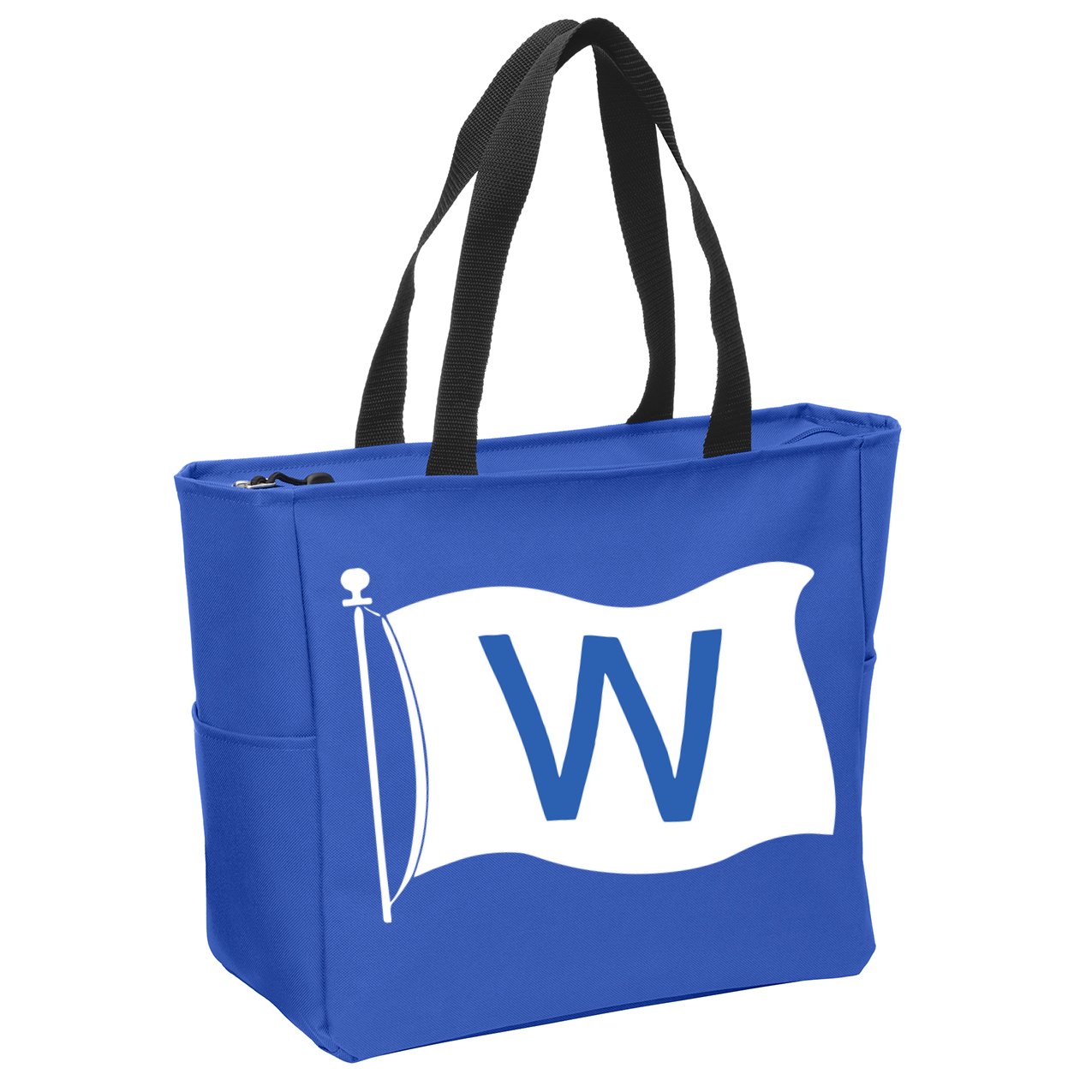 Chicago Win W Flag Baseball Zip Tote Bag