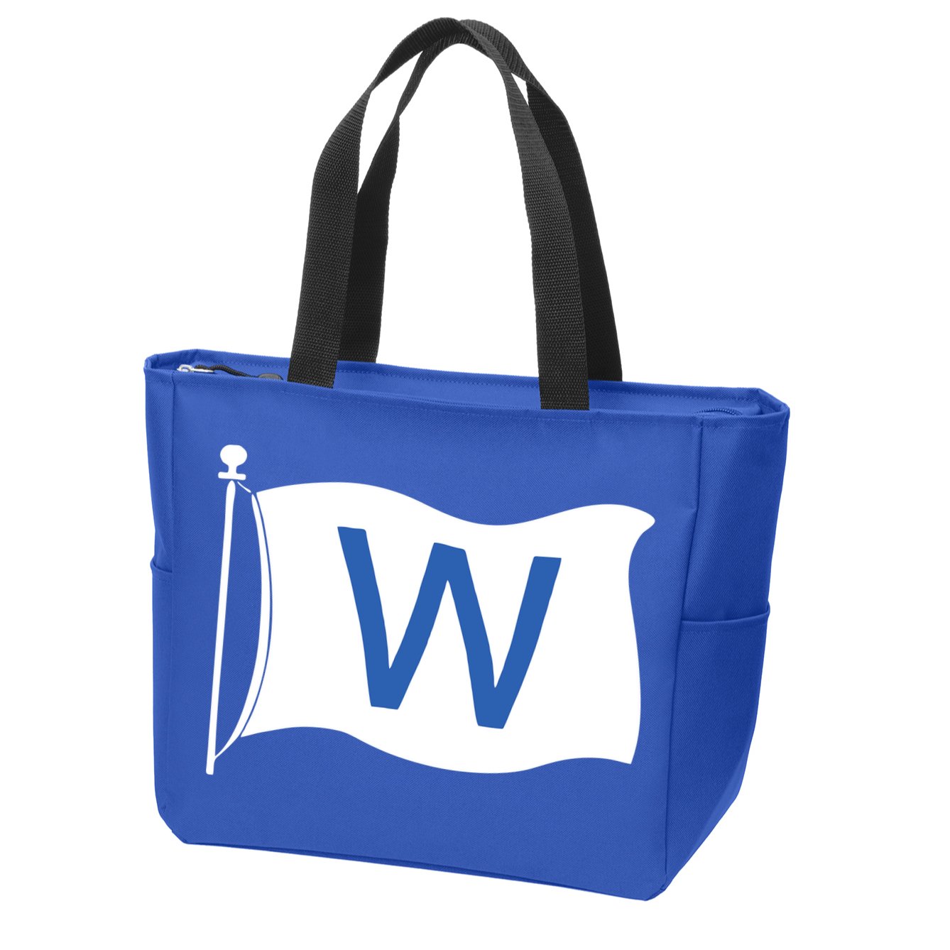 Chicago Win W Flag Baseball Zip Tote Bag