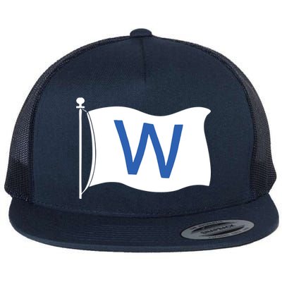 Chicago Win W Flag Baseball Flat Bill Trucker Hat