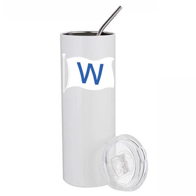 Chicago Win W Flag Baseball Stainless Steel Tumbler