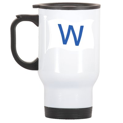 Chicago Win W Flag Baseball Stainless Steel Travel Mug