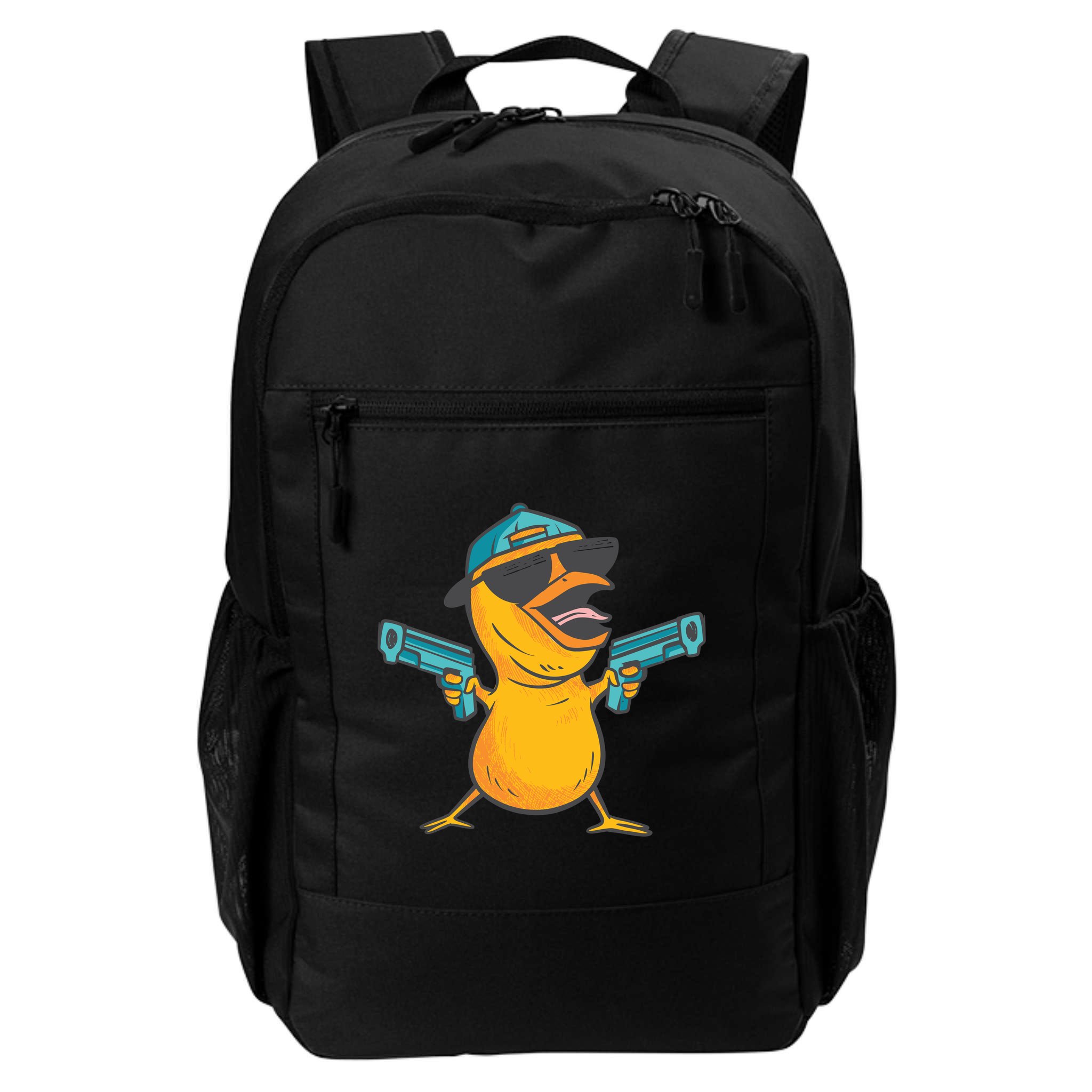 Chick Cartoon With Guns Backpack