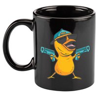 Chick Cartoon With Guns 11oz C Handle Ceramic Mug