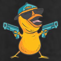 Chick Cartoon With Guns 25L Jumbo Tote