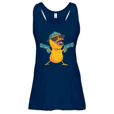 Chick Cartoon With Guns Ladies Essential Flowy Tank