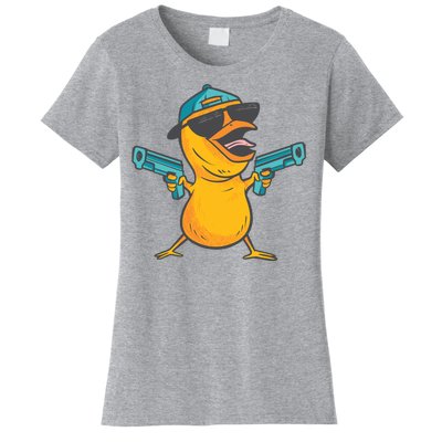 Chick Cartoon With Guns Women's T-Shirt