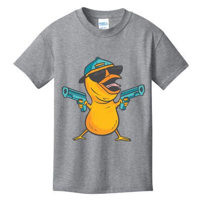 Chick Cartoon With Guns Kids T-Shirt