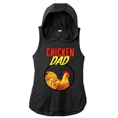 Chicken Dad Ladies PosiCharge Tri-Blend Wicking Draft Hoodie Tank