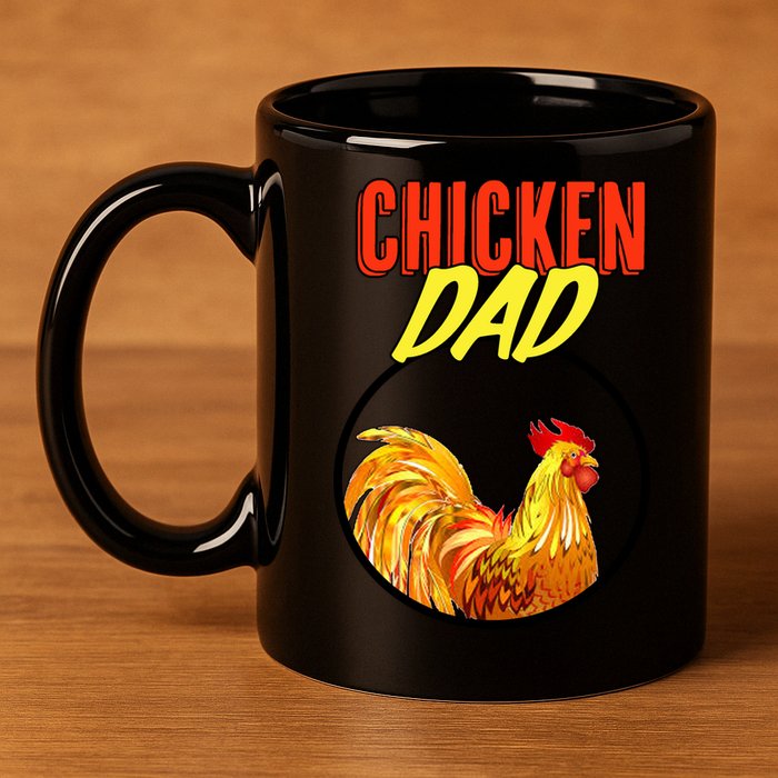 Chicken Dad 11oz C Handle Ceramic Mug