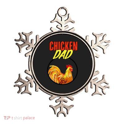 Chicken Dad Metallic Star Ornament