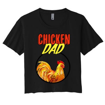 Chicken Dad Women's Crop Top Tee