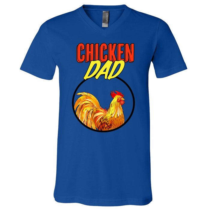 Chicken Dad V-Neck T-Shirt