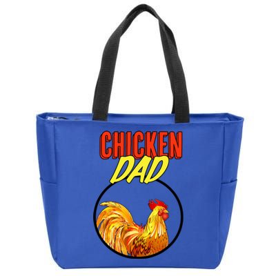 Chicken Dad Zip Tote Bag