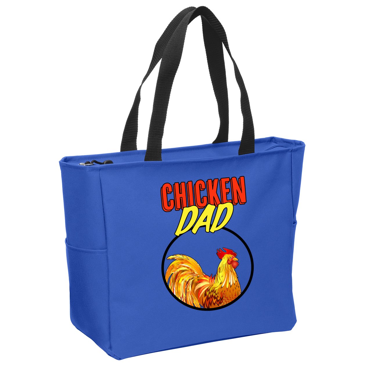 Chicken Dad Zip Tote Bag