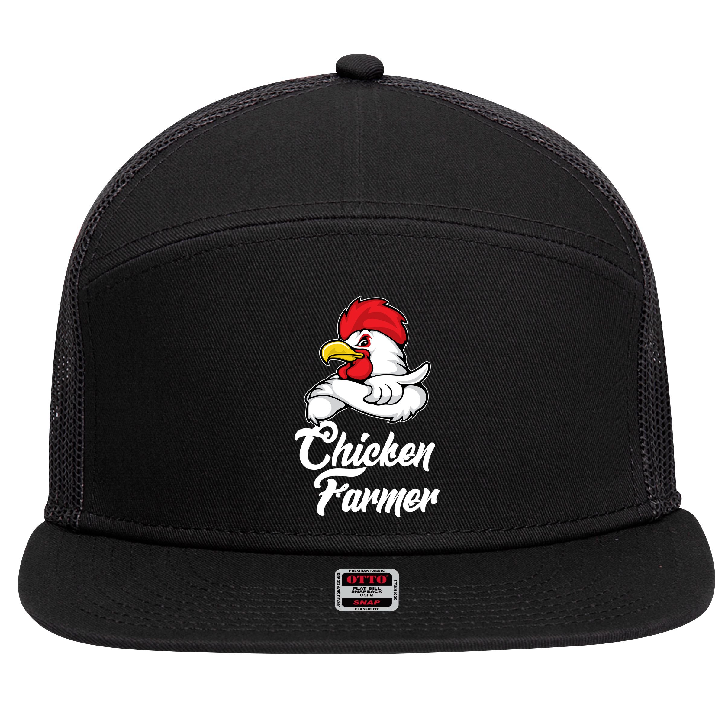 Chicken Farmer  7 Panel Mesh Trucker Snapback Hat