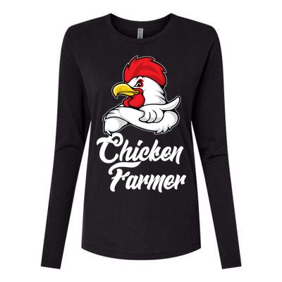 Chicken Farmer  Womens Cotton Relaxed Long Sleeve T-Shirt