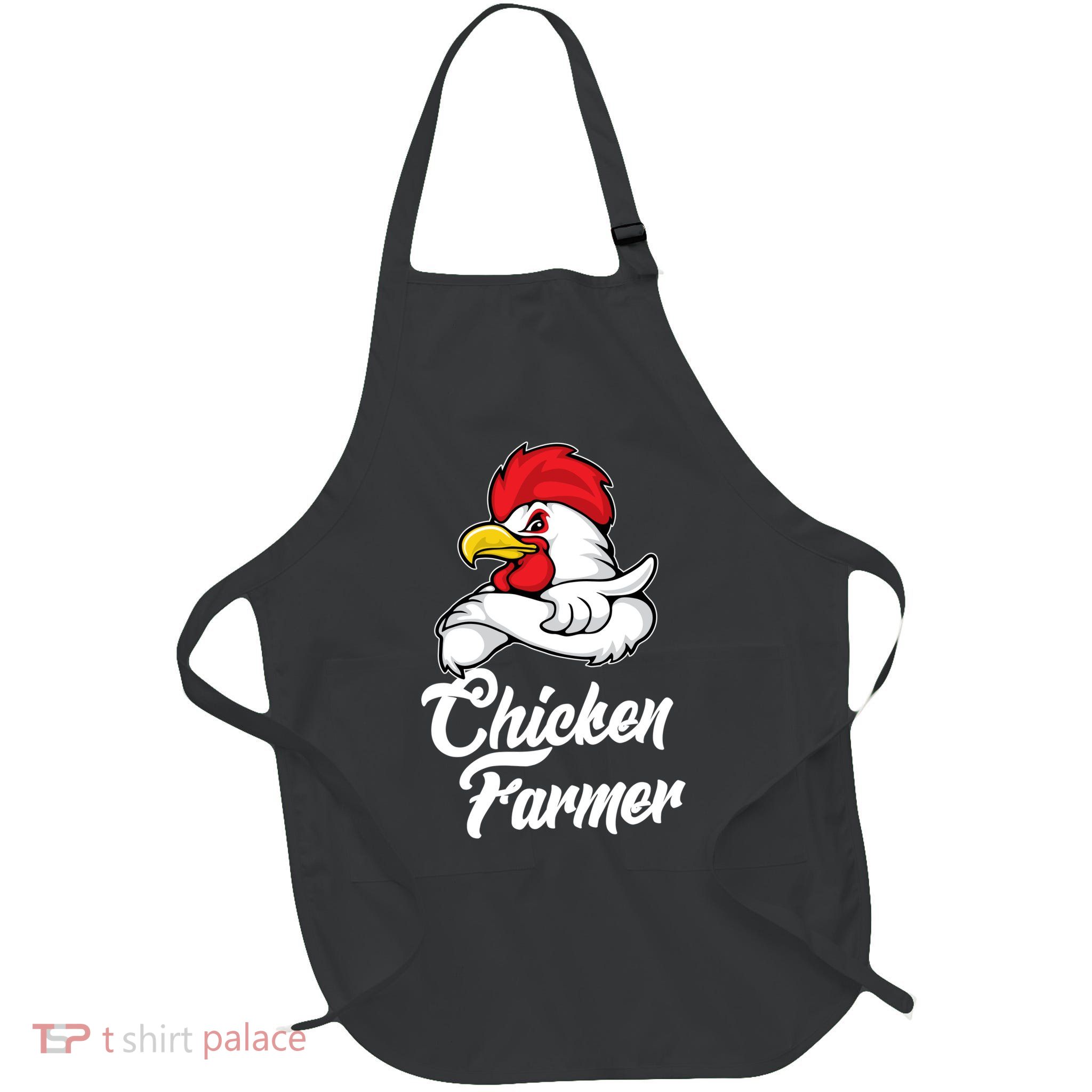 Chicken Farmer  Full-Length Apron With Pockets