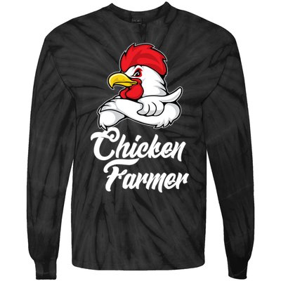Chicken Farmer  Tie-Dye Long Sleeve Shirt